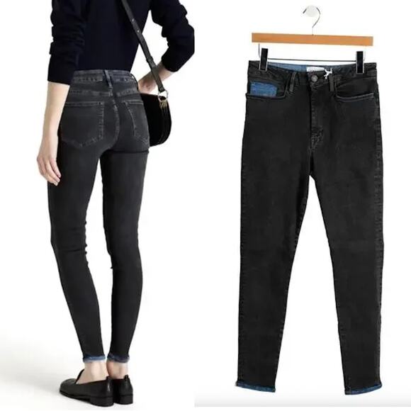 FRAME Denim Jeans in Two Tone Dark Gray Black & Blue – Size 26 - Picture 1 of 13